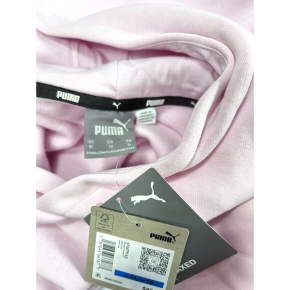 Womens XL Light Pink Puma Hoodie Warm Casual Sweatshirt Athletic Comfortable NEW - Picture 4 of 8